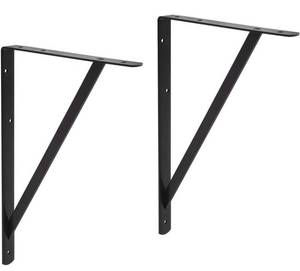 lot 10435 image: Amazon Basics Shelf Bracket - 20 x 13, Black, 10-Pack