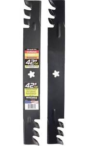 lot 10442 image: Maxpower 561713XB Commercial Mulching 2-Blade Set for 42 PoulanHusqvarnaCraftsman, Replaces 138498, 138971, 138971x431, 532138971, PP24005, Black