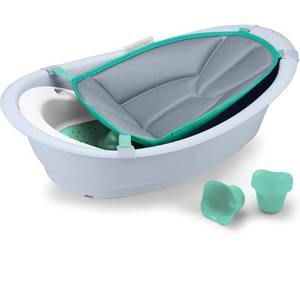lot 10444 image: Summer Gentle Support Multi-Stage Tub - For Ages 0-24 Months - Includes Soft Support, Two Bath Toys, A Hook for Storage and Dying, and a Drain Plug