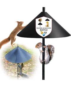 lot 10456 image: Squirrel Baffle Wrap Guard Around Protects Hanging Bird Feeders, Anti-Rust Galvanized Steel - 18 Inch (New)