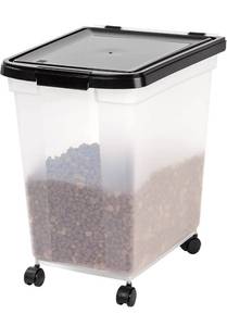 lot 10486 image: IRIS USA WeatherPro Airtight Pet Food Storage Container, For Dog Cat Bird and Other Pet Food Storage Bin, Keep Pests Out, Keep Fresh, Keep Fresh, Translucent Body, BPA Free, 10, 25, 50 Lbs
