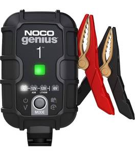 lot 39830 image: NOCO GENIUS1, 1A Automatic Smart Charger, 6V and 12V Portable Automotive Car Battery Charger, Battery Maintainer, Float Charger, Trickle Charger and Battery Desulfator with Temperature Compensation