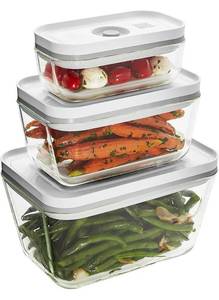 lot 39832 image: ZWILLING Fresh & Save 3-pc Glass Food Storage Container, Meal Prep Container, Assorted Sizes