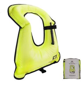 lot 39833 image: WACOOL Inflatable Snorkel Diving Swimming Scuba Vest Jacket for Adult Youth Kids (Kids, Neon Green)