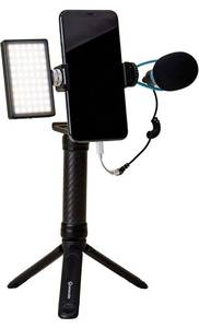 lot 39837 image: $$ Lume Cube Mobile Creator Lighting & Audio Kit  Lightweight, Adjustable Smartphone Mini Panel Light & Microphone Stand  Handheld or Desktop  Live Streaming, Video Recording, Retail $199