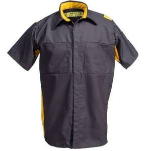 lot 39890 image: Red Kap Shirts CharcoalYellow SY42CY OilBlok Technology Short Sleeve Shirt Size Large