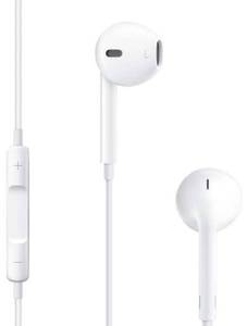 lot 39895 image: Apple EarPods Headphones with 3.5mm Plug. Microphone with Built-in Remote to Control Music, Phone Calls, and Volume. Wired Earbuds