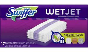 lot 39905 image: Swiffer Wetjet Hardwood Mop Pad Refills for Floor Mopping and Cleaning, All Purpose Multi Surface Floor Cleaning Product, 17 Count