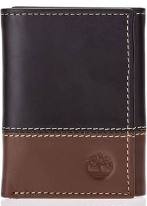 lot 39918 image: Timberland Mens Leather Trifold Wallet with ID Window