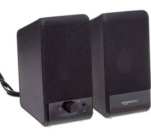 lot 59985 image: Amazon Basics Computer Speakers for Desktop or Laptop PC  USB-Powered, Black