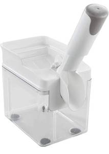 lot 59990 image: Leifheit Cherry Stoner with Pit Catcher Container, Ergonomic Handle and Rubber Feet