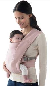 lot 60016 image: Ergobaby Embrace Cozy Newborn Baby Wrap Carrier (7-25 Pounds), Premium Cotton, Blush Pink