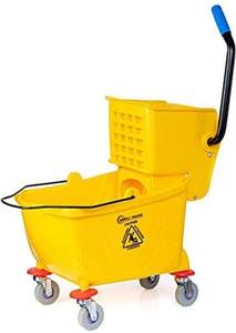 lot 61464 image: Simpli-Magic Mop Bucket with Wringer, 26 Quart, Yellow