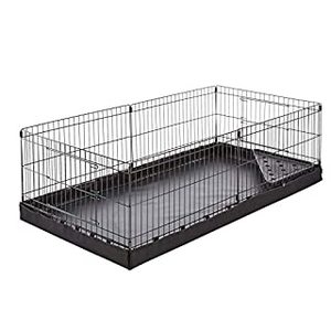 lot 61507 image: AmazonBasics Canvas Bottom Pet Cage, Black (B07KB4C1QS)