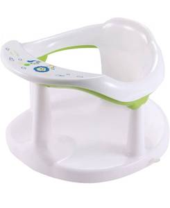 lot 61527 image: Baby Bath Seat with Anti-Slip Edge Infant Baby Bath Chair for Sitting Up Baby Bathtub Seat Provides Backrest Support,6-18 Months(White)