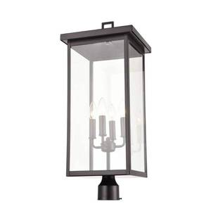 lot 61552 image: Millennium Lighting 4-light Metal Outdoor Post Lantern in Powder Coat Bronze