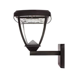 lot 68005 image: SOLAR BASICS SB-118FPW Inversee Solar Light Fixture 3 Mounts for Pole Pier Wall 1-Pack Black