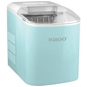 lot 68024 image: Igloo IGLICEB26AQ 26-Qt. Ice Maker, Aqua