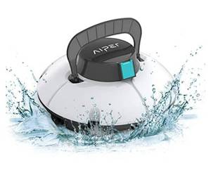 lot 71988 image: AIPER Cordless Robotic Pool Cleaner, Pool Vacuum with Dual-Drive Motors, Self-Parking, Lightweight, Perfect for AboveIn-Ground Flat Pools up to 35 Feet (Lasts 50 Mins) - Seagull 600,$230
