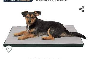 lot 71990 image: Furhaven Pet - Water-Repellent Low-Profile Dog Kennel Pad & Orthopedic Quilted Crate Mat for Dogs & Cats - Multiple Styles, Sizes, & Colors, Size 31X22