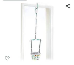 lot 71995 image: Bright Starts Playful Parade Door Jumper for Baby with Adjustable Strap, 6 Months and Up, Max Weight 26 lbs