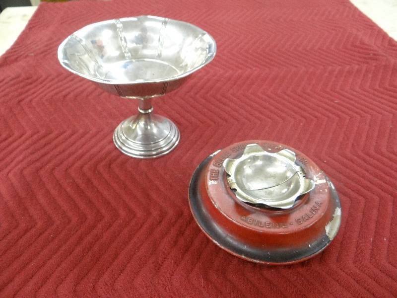 lot 1180 image: Sterling silver pedestal dish & belle sprigs creamery co.