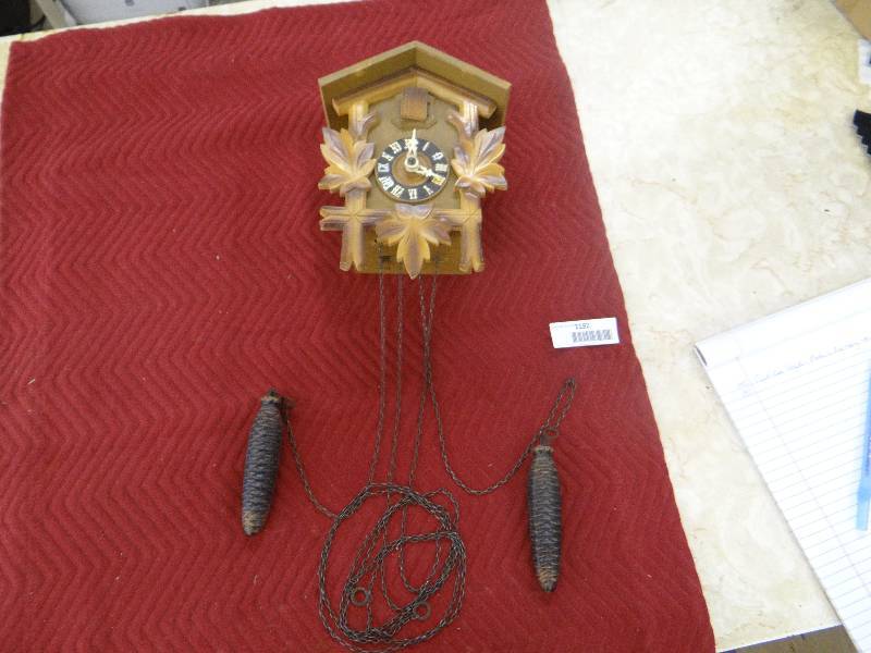 lot 1192 image: Cuck-coo clock - made in Germany - runs.