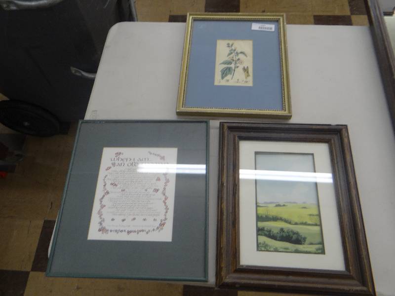 lot 1227 image: Lot of 3 framed prints.