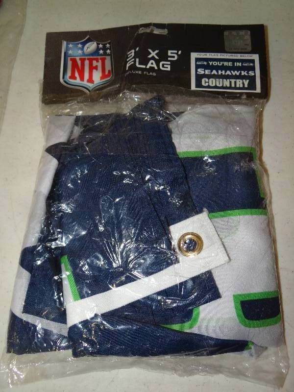 lot 618 image: Deluxe 3 x 5 your in Seahawks country Flag.