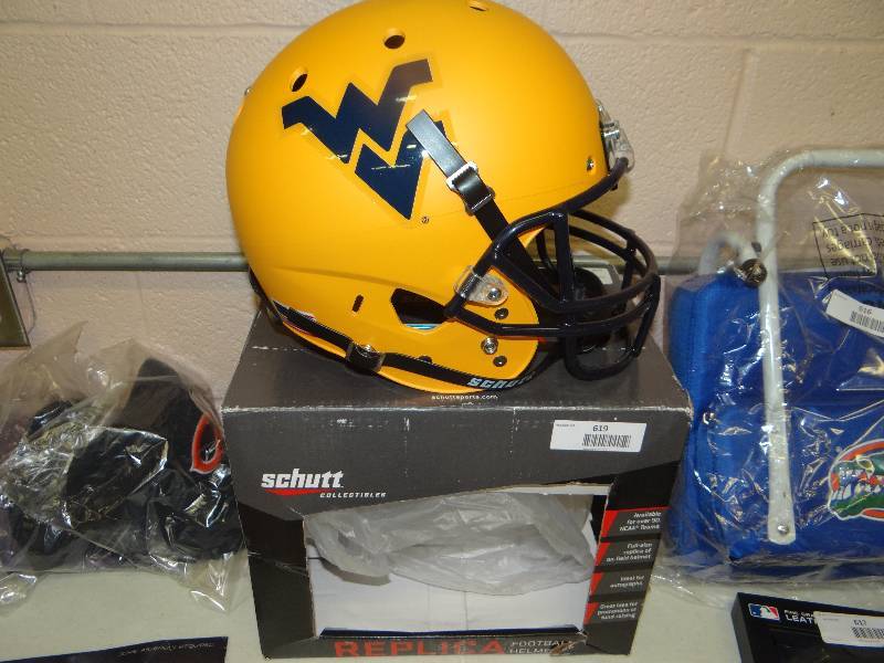 lot 619 image: Schuut full size e replica of on field helmet in box.