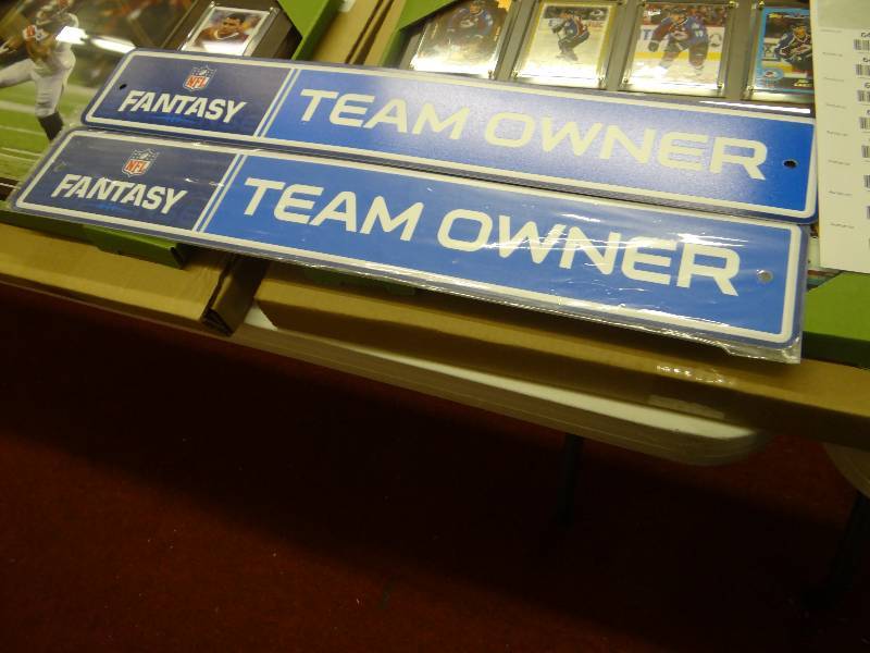 lot 643 image: 2 Fantasy team owner wall signs.
