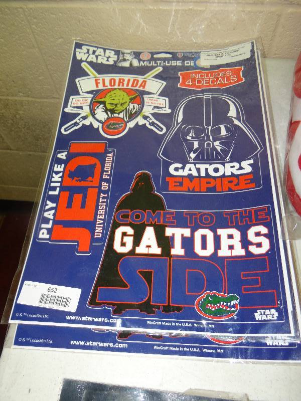lot 652 image: 2 Florida gators stickers sets.