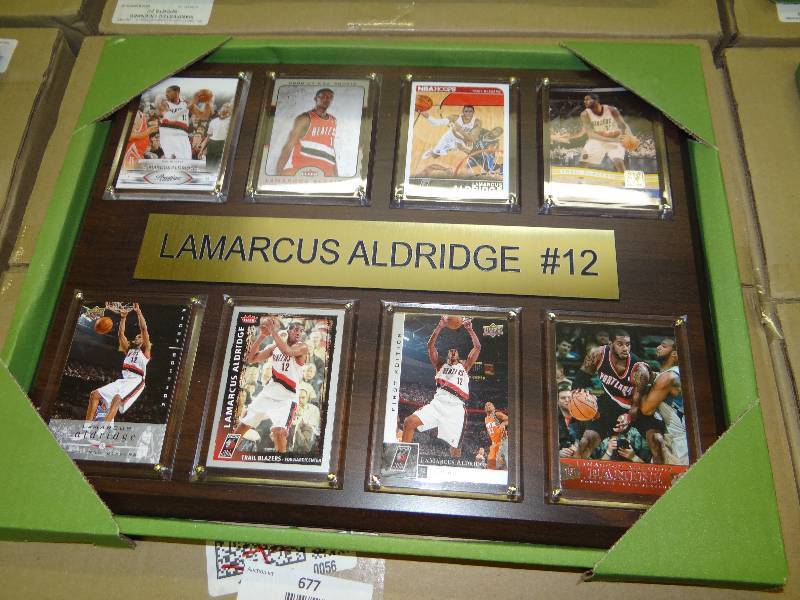 lot 677 image: #12 Lamurcus Aldridge 8 card wall display.