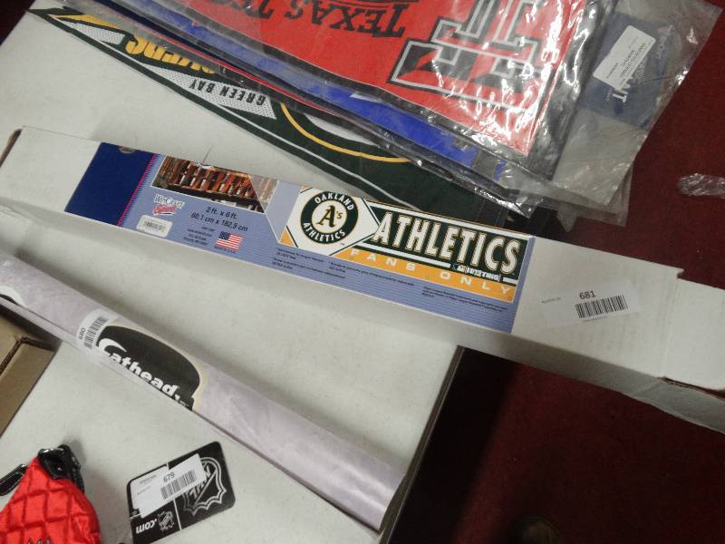 lot 681 image: Oakland As Athletics banner.