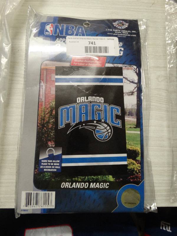 lot 741 image: Orlando magic 2 sided banner.