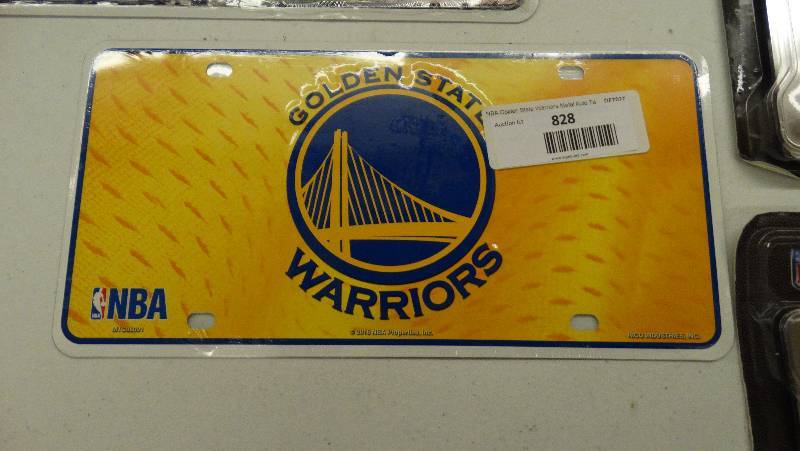 lot 828 image: Warriors license plate.