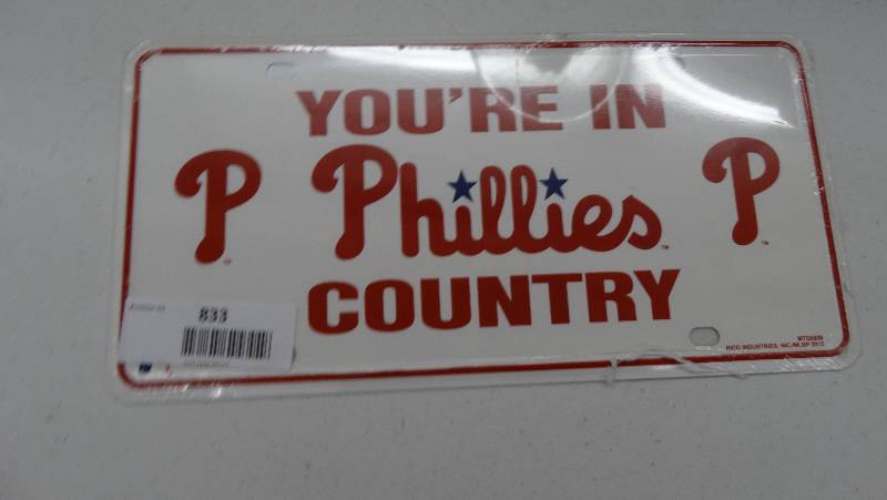 lot 833 image: Phillips license plate.