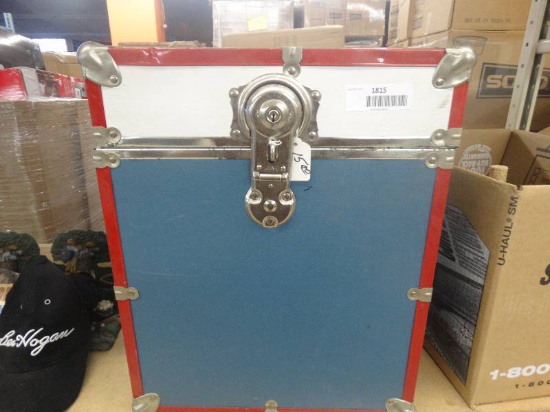 lot 1815 image: American themed colored storage box.