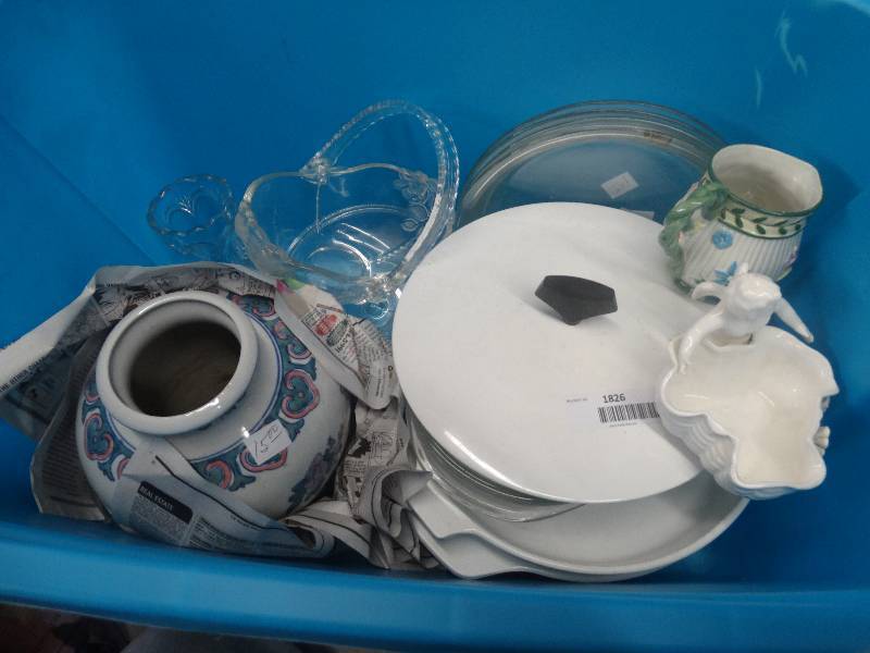 lot 1826 image: Kitchen ware. tote not included.