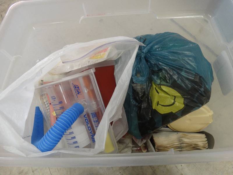 lot 1827 image: Medical & first aid supplies. tote not included.