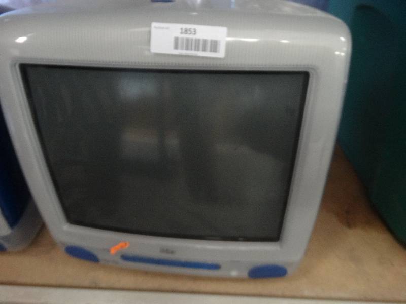 lot 1853 image: imac computer. works, needs power cord.