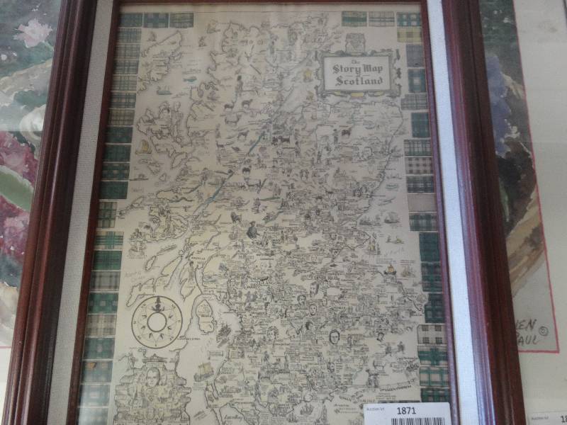 lot 1871 image: the story Moe of Scotland framed art.