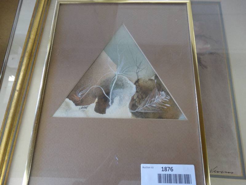 lot 1876 image: Framed wall art.