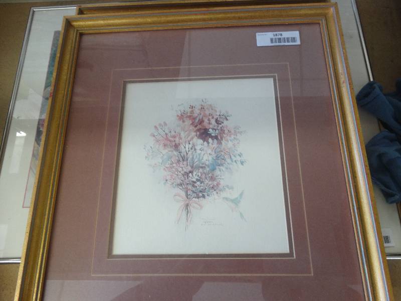 lot 1878 image: Framed wall art.
