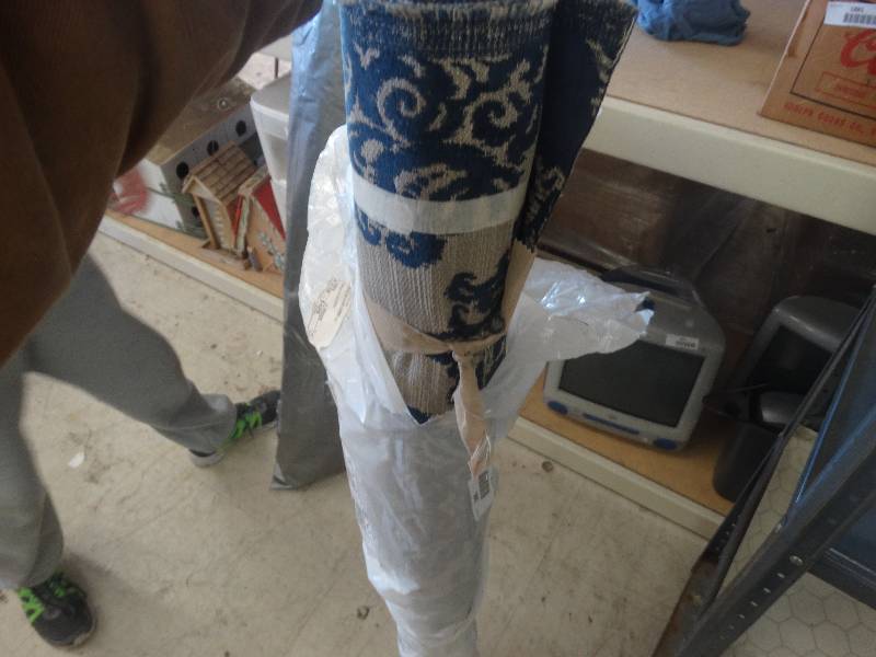 lot 1886 image: Roll of fabric.