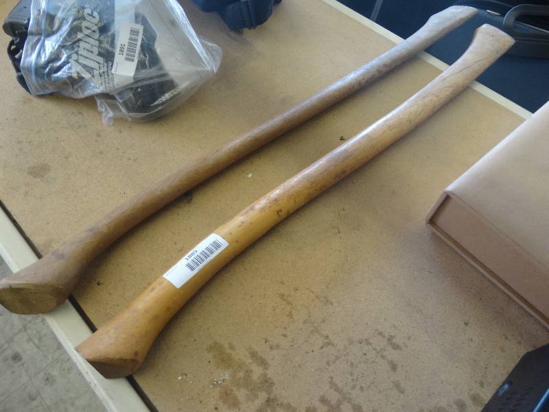 lot 1889 image: 2 Axe handles.