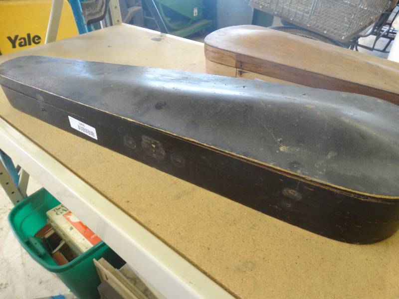 lot 1895 image: Old violin case & parts.