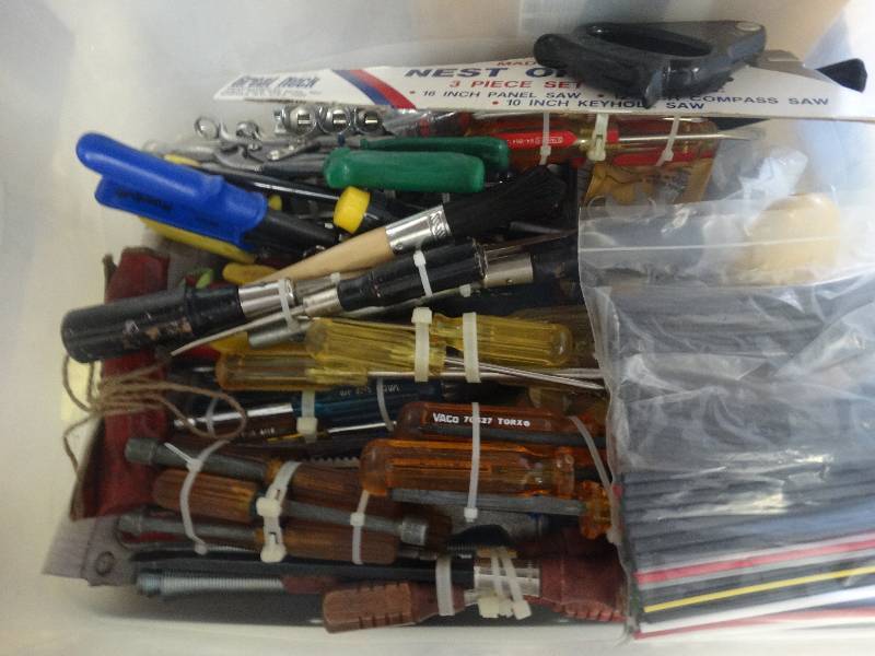 lot 2008 image: Tote of tools, tote included.
