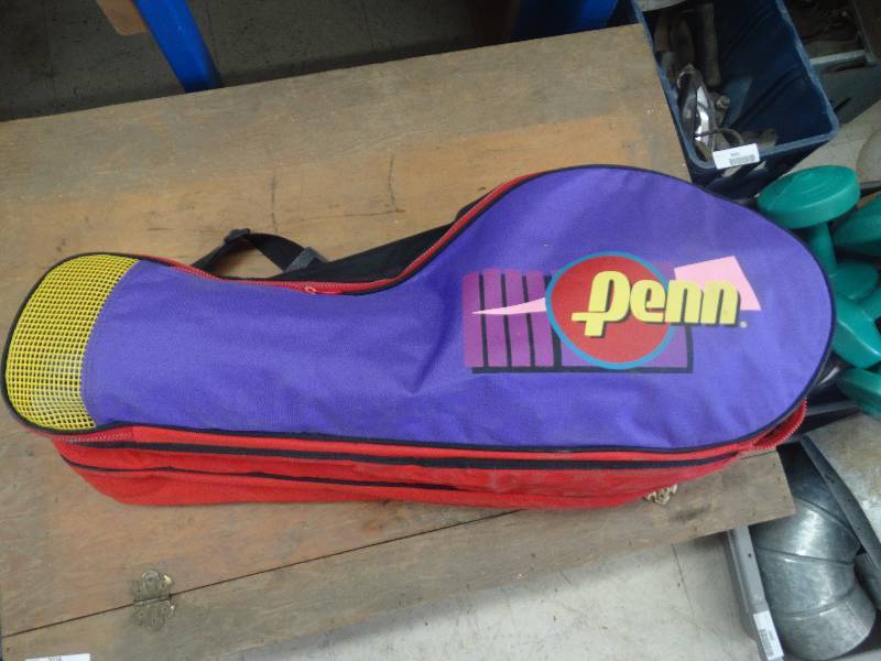 lot 2024 image: Tennis racket holder.