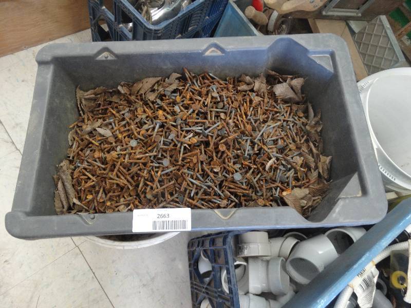 lot 2663 image: 3 Containers of nails tote included.